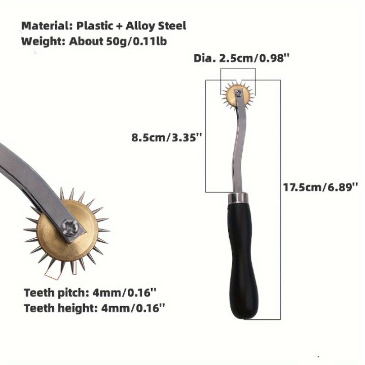 1pc/2pcs%20Stainless%20Steel%20Paper%20Leather%20Gear%20Teeth%20Scribing%20Wheel%20for%20Overstitch%20Marking%20Spacing%20in%20Leather%20Craft%20and%20Sewing%20-%20Image%203