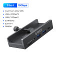 ORICO-USB 3.2 Hub 6-Port Expansion with Power Connector 10Gbps Protocol High-Speed Transmission SD, TF Card Fast Reading. 