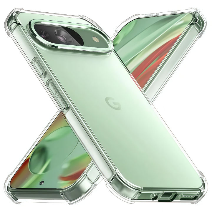 Shockproof Silicone Clear Airbags Case For Google Pixel 10 9 Pro XL 8 7 6 Pro 9a 8a 7a 6a Phone Back Cover