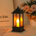 Acrylic Plastic Battery Operated Mini Lantern | LED Lamp Candle for Vintage Antique Decoration (Square, 1). 