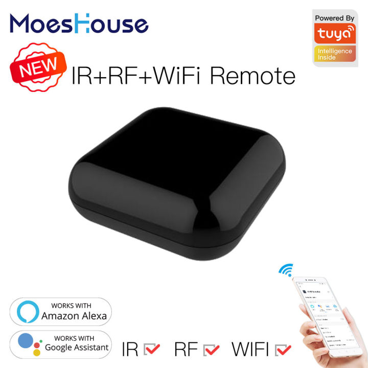 Moes WiFi RF IR Universal Remote Controller RF Appliances Tuya Smart Life App Voice Control via Alexa  Home NEW