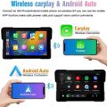 Jansite 5/7 inch Carplay Motorcycle DVR Navigation GPS Wireless CarPlay Android Auto IPX7 Display Screen Portable Moto Monitor. 