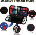 EVA Storage Switch Case Compatible with Switch/OLED Cute Portable Switch Carrying Case with 10 Game Holders for Mario.
