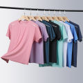 Women Running T-Shirt Reflective High Elastic Breathable Running Sports T-Shirt Summer Quick-Drying Ice Silk Cool Short Sleeves.