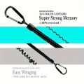 Spring Coil Keychains,Retractable Wrist Strap Safety Rope,8.46" To 47" Extendable,with Carabiner and Ring.