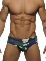 Men's Patterned Quick-Dry High-Elastic Drawstring Brief Swim Trunks, Beach Swimming & Surfing Sports Shorts. 