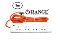 ORANGE - Extension Wire Cord 3 Meters 4Way - 13A Trailer Multi Socket - Multi Plug Power Strip - Fused Plug Top . 