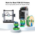 Silk Shiny Rainbow Multi-Color 3D Printer Filament Bundle PLA 4-in-1 Fast Color Change Enhanced Print Quality.
