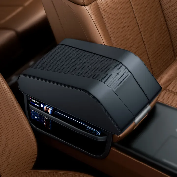 PU Universal Leather Car Armrest Box Height Pad Armrests Cushion with ...