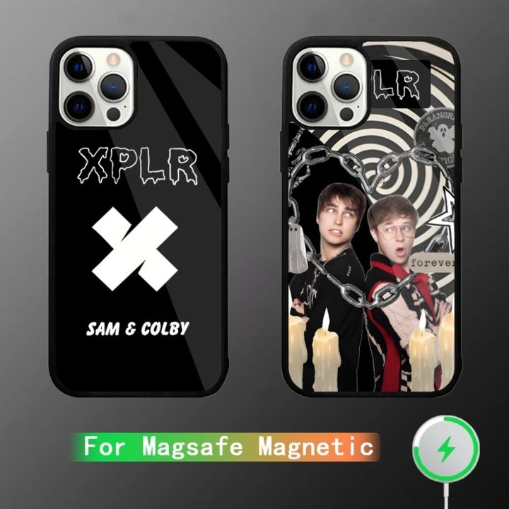 Xplr Sam And Colby Phone Case For iPhone 15,14,13,12,11,Plus,Pro,Max Mini Magsafe Magnetic Wireless Charging