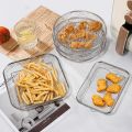 New Stackable Air Fryer Rack Non-Stick Stainless Steel Grilling Rack Airfryer Tray Grill Basket Durable Kitchen Gadgets. 
