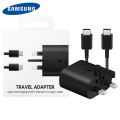 Genuine Samsung 25W PD Charger UK Plug Super Fast Charging Adapter with Type-C to Type-C Cable - Vietnam. 