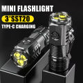 Powerful 3LED Super Bright Flashlight Portable Mini Burst Flash Torch Rechargeable Emergency Spotlight with Pen Clip Tail. 
