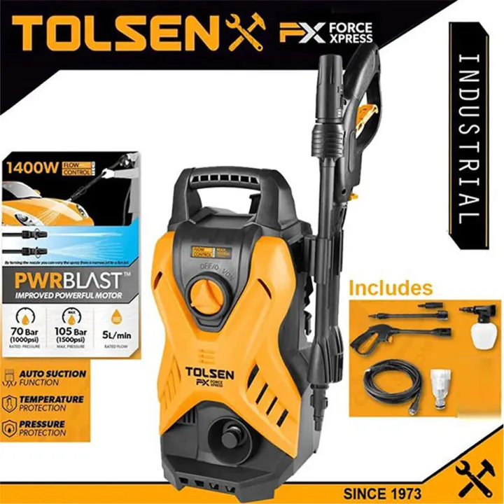 TOLSEN%201400W%20105Bar%20High%20Pressure%20Washer%20Car%20Washer%201500PSI%20w/%20Self%20Priming%20Function%20FX%20Series%20Model:%2079588%20-%20Image%202