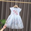 Girls Clothes New Summer Princess Dresses Flying Sleeve Kids Dress Unicorn Party Baby Dresses for Children Clothing 1-6Y. 