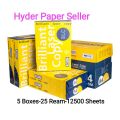 BLC Paper 80 Gsm A4 Size -5 Boxes-25 Ream-12500 Sheets. 