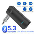 Bluetooth 5.3 Audio Transmitter Receiver 2 in 1 Car Wireless Handsfree Adapter 3.5mm Audio Adapter For Car Kit Music Audio Aux. 