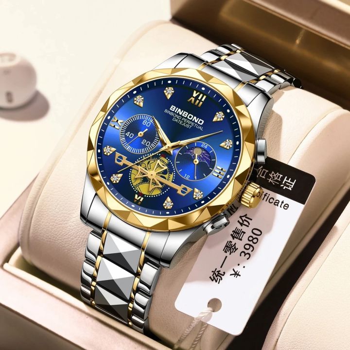 BINBOND Chronograph Watch | Toton Dial X Blue Colour Watch For Man