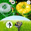 7m 50LED Outdoor LED Solar Tube Rope Fairy Light Waterproof Christmas Decoration String Lamp For Garden Fence Yard Balcony.