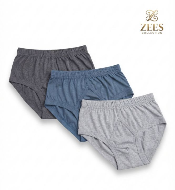 Pack of 3 Men's V-Shape Cotton Boxer Briefs & Underwear Combo
