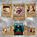 One Piece Anime Bounty Wanted Poster Of Straw Hat Crew, Law and 4 Current Emperors Yonko (Premium Quality No Blurred Image) Wanted 14 Poster Set. 