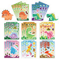 8/16PCS Creative Dinosaur Cartoon Collage Stickers DIY Game Stickers Animal Craft Laptop Skateboard Stickers. 