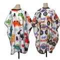 Kids Cartoon Haircut Hairdresser Cape Professional Hair-Cut Salon Barber Wrap Waterproof Cutting Gown Hair Care Styling Supplies. 