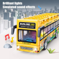 Children's Simulated Bus Model with Light And Sound Effect Door-Opening Inertial Sightseeing Vehicle Toy for Kids Xmas .