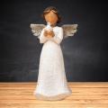 1Pc Angel Statue Figurine for Table Centerpiece Christmas Party Decoration Crafts, Home Living Room Angel Wing Cherub Sculpture. 