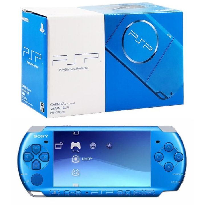 PlayStation Portable PSP 3000 Vibrant Blue PSP 3006 New With 64gb Memory Card Free With Fully Games Installed Sony PSP 3000 slim series