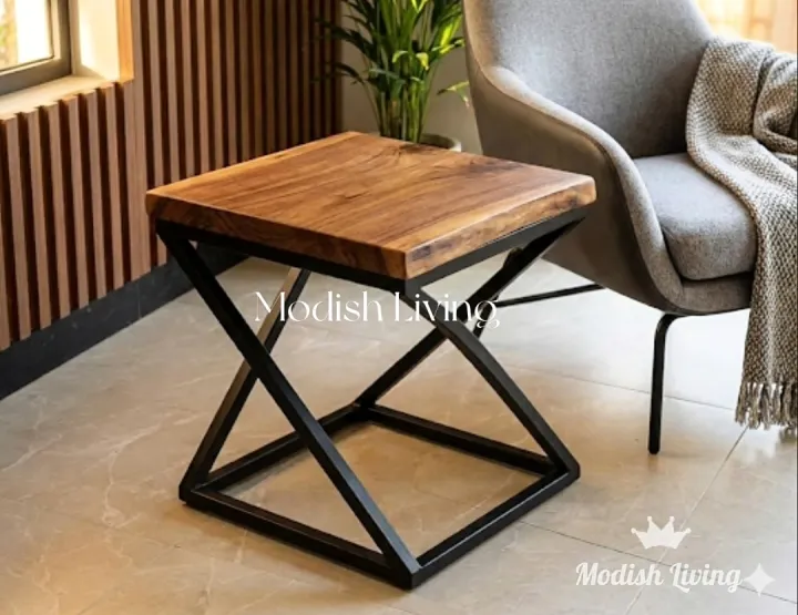Modern%20Wooden%20Side%20Table%20with%20Iron%20Frame%20-%20Square%20Coffee%20Table%20&%20End%20Table%20for%20Living%20Room%20-%20Sturdy%20Metal%20Legs%20Bedside%20Table%20-%20Image%202