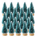 30PCS Mini Decorative Christmas Tree DIY Mini Artificial Christmas Tree Santa Claus Snow Home Decor Desktop Decoration. 