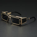 Punk Sunglasses Men Square Sun Glasses Designer T-show Party Eyewear Unisex Fashion Heavy Metal Luxury Shades. 