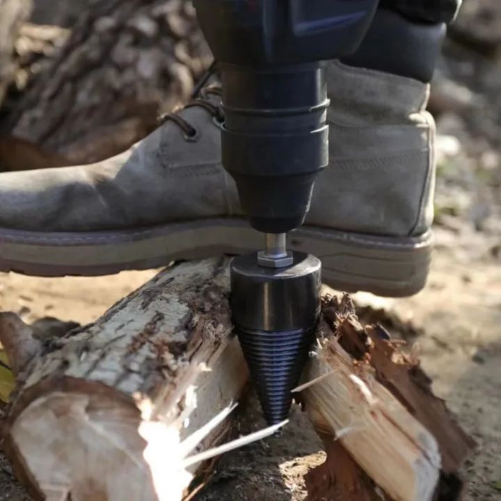 Firewood Splitting Drill Bit Wood Splitter Screw Cones Bit Square Round ...
