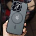 Magnetic Luxury Matte Translucent Armor Shockproof Case For iPhone 16 15 14 13 12 17 Pro Max Plus Magsafe Wireless Charge Cover. 