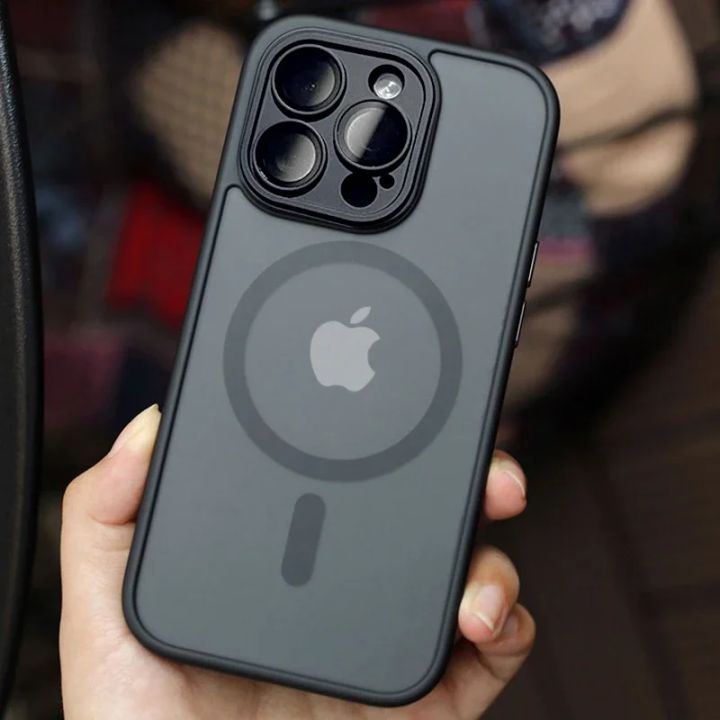 Magnetic%20Luxury%20Matte%20Translucent%20Armor%20Shockproof%20Case%20For%20iPhone%2016%2015%2014%2013%2012%2017%20Pro%20Max%20Plus%20Magsafe%20Wireless%20Charge%20Cover%20-%20Image%207