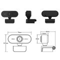 Compact 2K HD Webcam By Elough For Skype & YouTube With Built-in Mic. 