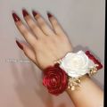 2 Gajray |Hand made luxury ribbon gajry, elegent gajra's to wear meroon and white. 