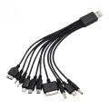 1/3/6pcs Universal 10 In 1 USB Multi Function Charger Retractable Portable Phone Cable For Various Cellphone Charging Cable Cord.