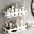 Bathroom Shelf Kitchen Storage Organizer Aluminum Alloy Shower Shelf Bathroom Accessories No Drilling Wall Shelf.