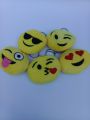 1 Pc Emoji Shape Keychain, Cute Soft & Fluffy Smiley Emoji Shape Keychain For Boys & Girls. 