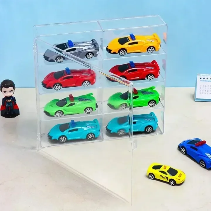 Acrylic%20Car%20Display%20Box%201:64%20For%20Hot%20Wheels%20Car%20Model%20Toy%208%20Grid%20Cabinet%20Rack%20Dustproof%20Stackable%20Car%20Storage%20Boxes%20Transparent%20-%20Image%202