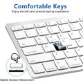 Portable Wireless Bluetooth Keyboard Ultra Thin Quiet Click Keyboard for Smartphone PC Laptop Tablet. 