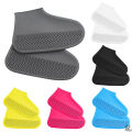 2pcs Waterproof Non-slip Silicone Shoe High Elastic Wear-resistant Unisex Rain Boots for Outdoor Rainy Day Reusable Shoe Cover.