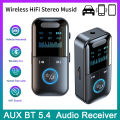 LED bluetooth 5.4 Adapter Transmitter Receiver Wireless Audio 3.5mm AUX Music MP3 Player Supports TF Card For Speaker Headphone. 