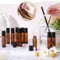 8/30pcs Glass Roll on Bottle 10ml Empty Essential Oil Roller Bottle with Stainless Steel Ball Dropper Pipette Travel Accessories. 