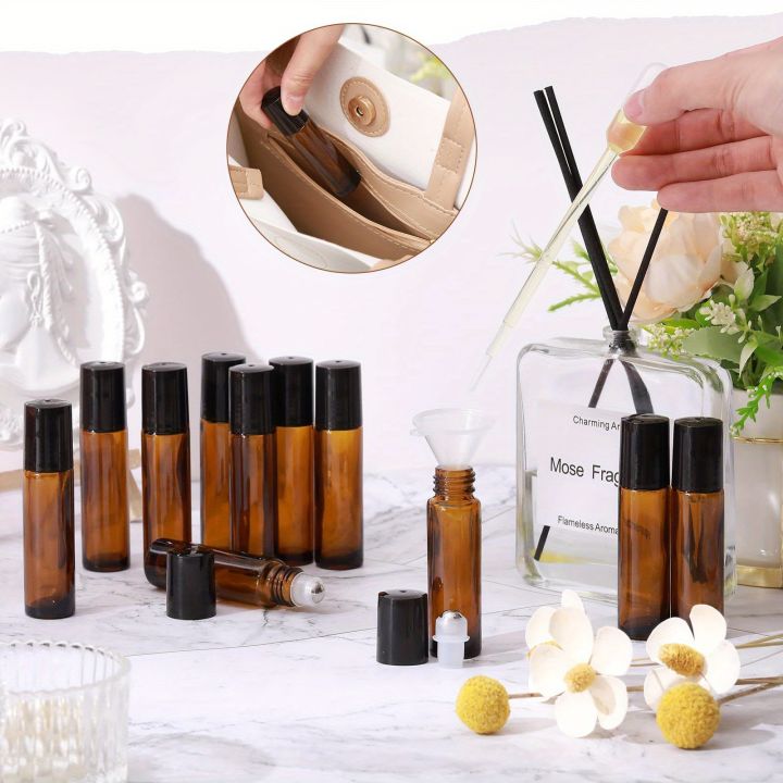 8/30pcs%20Glass%20Roll%20on%20Bottle%2010ml%20Empty%20Essential%20Oil%20Roller%20Bottle%20with%20Stainless%20Steel%20Ball%20Dropper%20Pipette%20Travel%20Accessories%20-%20Image%206