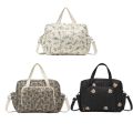 Universal Stroller Hanging Organizer Bag  Large Capacity  Cute Embroidery Diaper Bag & Mommy Tote for Travel Pram Accessories. 