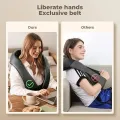 ELEHOT Neck Collar Massager Shiatsu 4D, Belted Neck & Back Massager with Heat, Ergonomic U-Shaped Design, 8 Rotating Massage Balls, 45°C Heat Function, Portable for Home, Office & Car, Multi-Area Use, Relaxation & Pain Relief. 