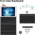 DINGRICH iPad 9th/8th/7th Generation Case with Keyboard,Compatible with iPad 10.2 9th / 8th / 7th Gen /Air 10.5 3rd Gen,Smart Case Cover,with Bluetooth Backlit Keyboard, Black. 